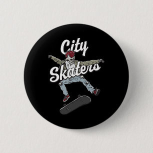 Badge Rond 5 Cm Patineur de ville patinage drôle humour skateboard