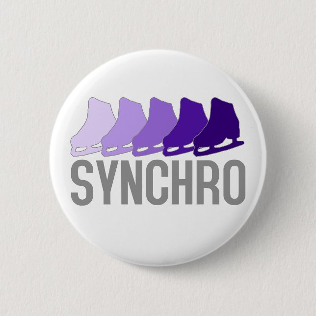 Badge Rond 5 Cm Patins synchro (Devant)