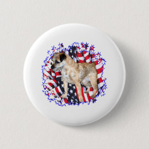 Badge Rond 5 Cm Patriote de la frontière Terrier