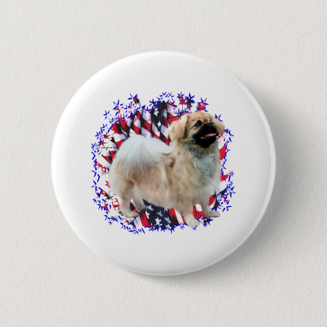Badge Rond 5 Cm Patriote espagnol tibétain (Devant)