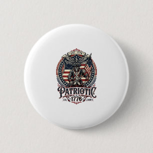 Badge Rond 5 Cm Patriote Fantôme Patriote Horreur Monstre Patriote