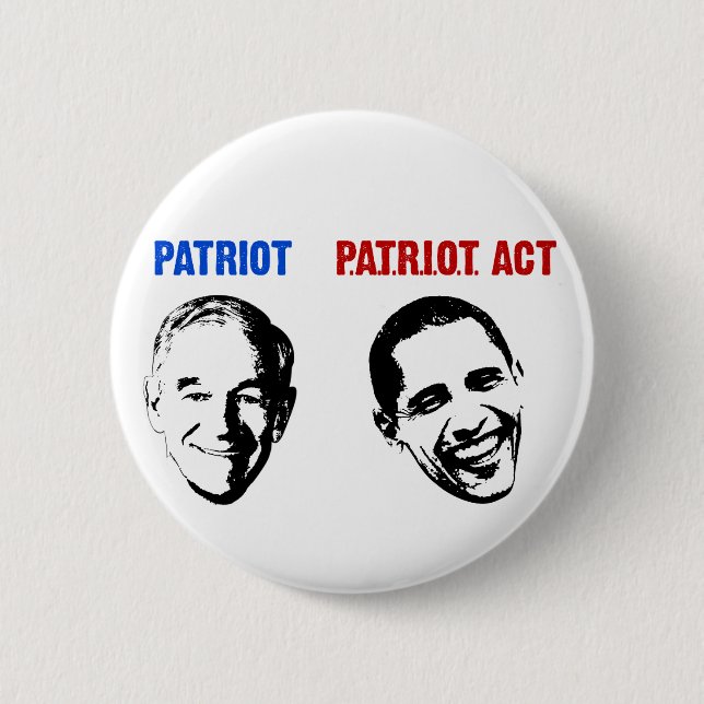 Badge Rond 5 Cm Patriote/Patriot Act (Devant)
