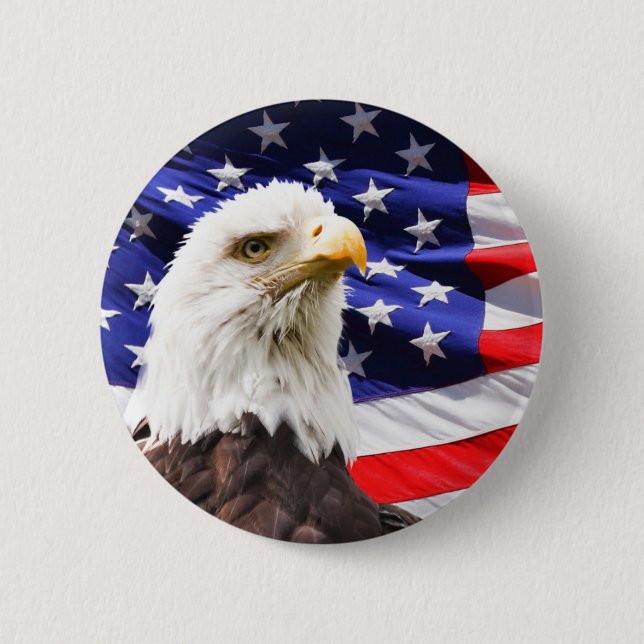 Badge Rond 5 Cm Patriotique (Devant)