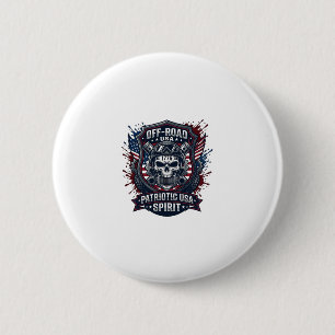 Badge Rond 5 Cm Patriotique 1776 Hors Route Camion Monstre Crâne L