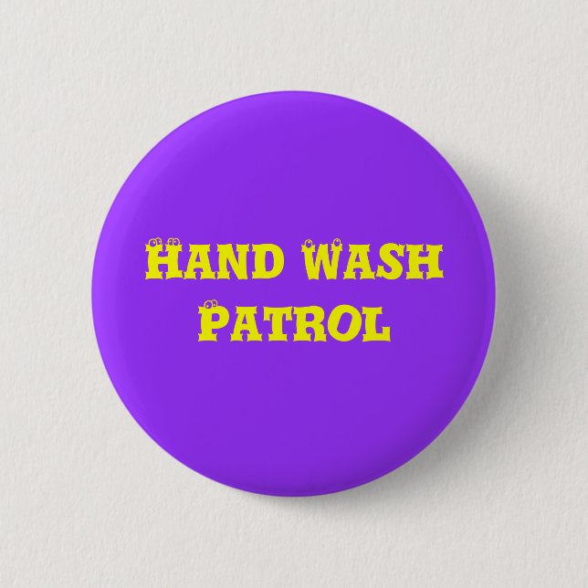 Badge Rond 5 Cm Patrouille de lavage de main (Devant)