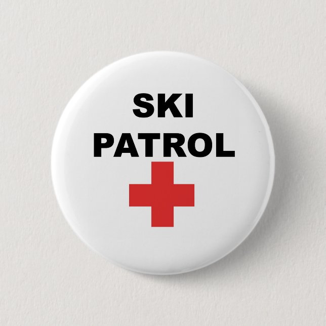 Badge Rond 5 Cm Patrouille de ski (Devant)