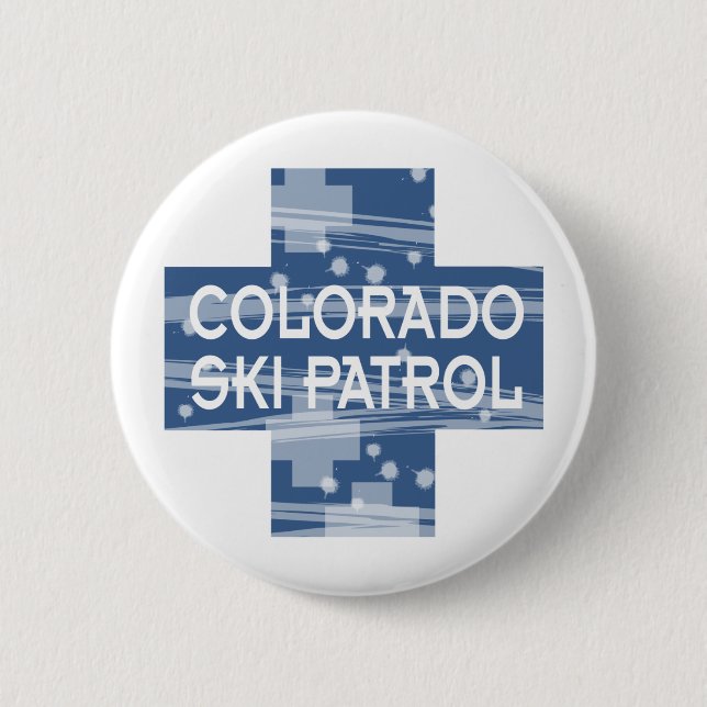Badge Rond 5 Cm Patrouille de ski du Colorado (Devant)