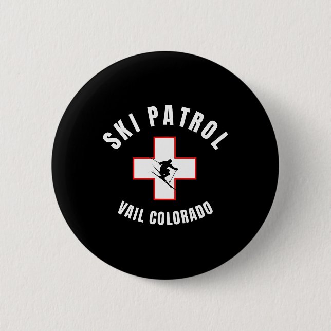 Badge Rond 5 Cm Patrouille de ski Vail Colorado (Devant)