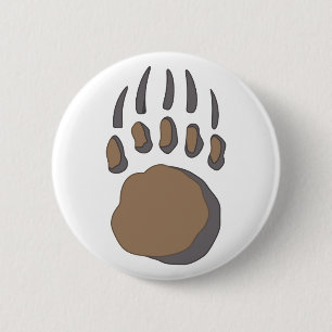 BADGE ROND 5 CM PATTE D'OURS