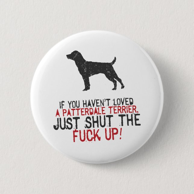 Badge Rond 5 Cm Patterdale Terrier (Devant)