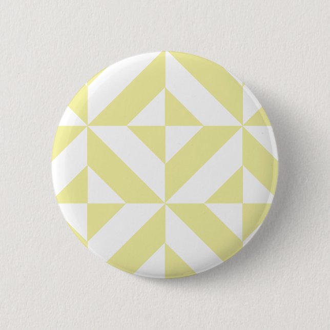 Badge Rond 5 Cm Patters de Pale Yellow (Devant)