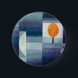 Badge Rond 5 Cm Paul Klee Abstrait Tree Blue Peinture<br><div class="desc">Peinture moderniste Paul Klee - Cette peinture abstraite bleue est appelée "Le Porte-monnaie d'automne" par l'artiste abstrait Paul Klee. Originaire de Yale University Art Gallery.</div>