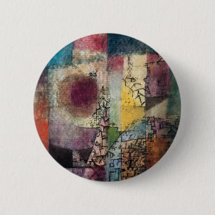 Badge Rond 5 Cm Paul Klee Art Abstrait Cubisme
