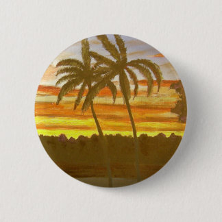 Badge Rond 5 Cm Paumes de coucher du soleil