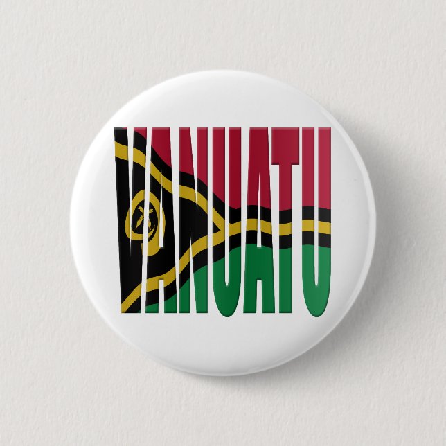 Badge Rond 5 Cm pavillon de Vanuatu (Devant)