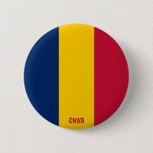 Badge Rond 5 Cm Pavillon Tchad Bouton patriotique de charme