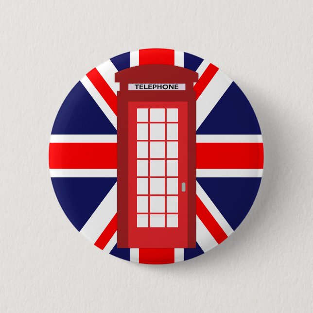 Badge Rond 5 Cm Pavillon Union Jack de la boîte de téléphone brita (Devant)