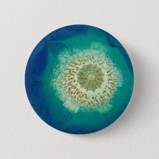 Badge Rond 5 Cm Pavot bleu