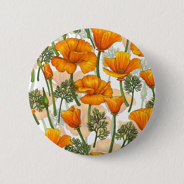 Badge Rond 5 Cm Pavot de Californie (Devant)