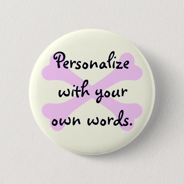 Badge Rond 5 Cm Paw Coeur & Crossbones (Devant)