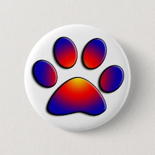 BADGE ROND 5 CM PAW COLORÉ
