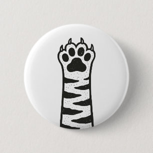 Badge Rond 5 Cm Paw de chat