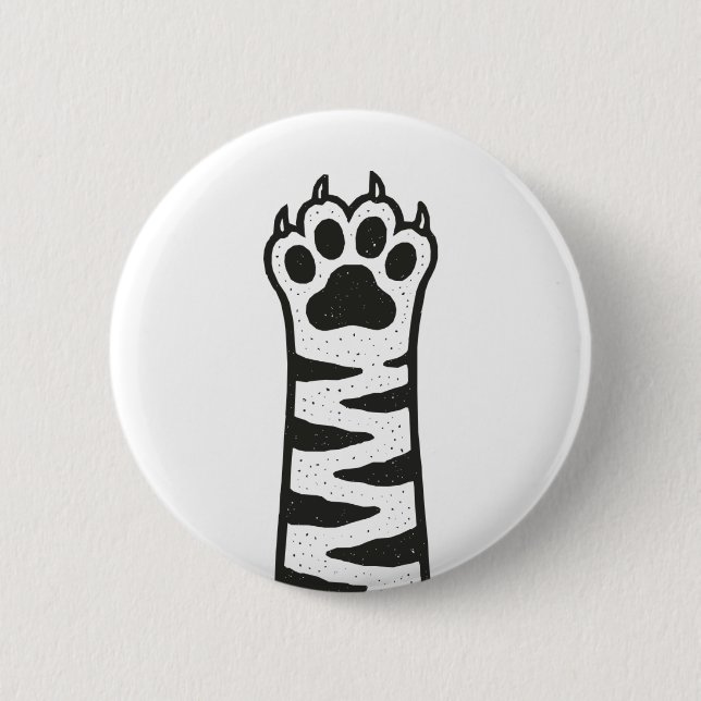 Badge Rond 5 Cm Paw de chat (Devant)