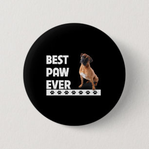 Badge Rond 5 Cm Paw Ever Boxer Bulldog Papa Fêtes des pères Amoure