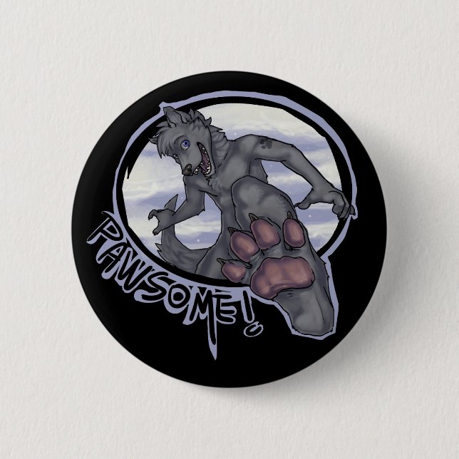 Badge Rond 5 Cm pawsome (Devant)
