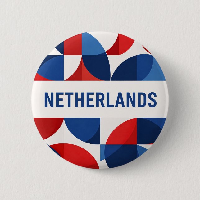 Badge Rond 5 Cm Pays-Bas (Devant)