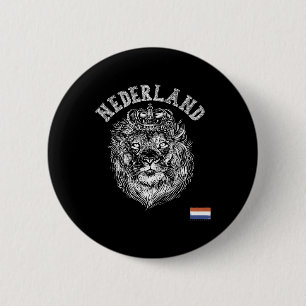 Badge Rond 5 Cm Pays-Bas Reto Netherlands Lion Hollande Hommes Née