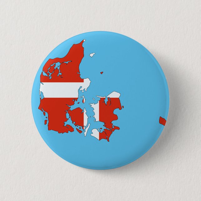 Badge Rond 5 Cm Pays du Danemark (Devant)