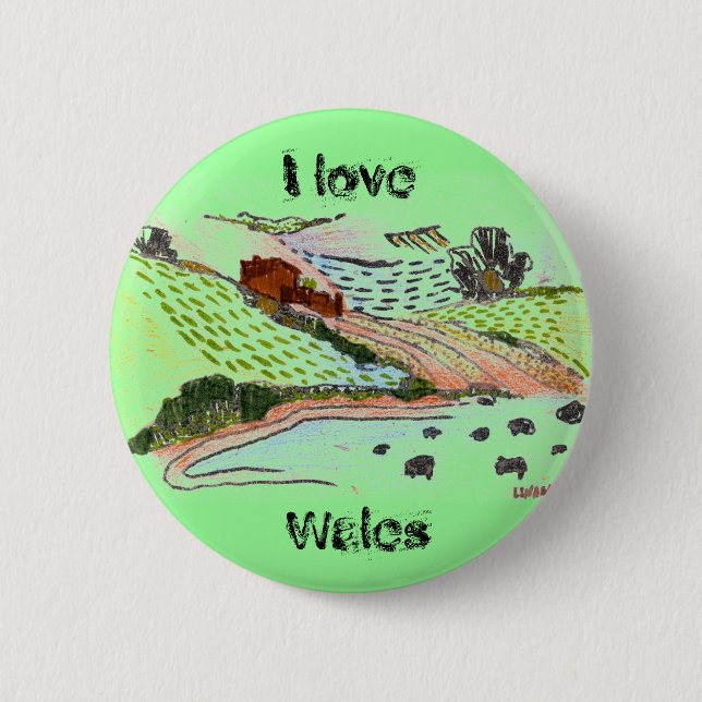 Badge Rond 5 Cm Pays gallois (Devant)