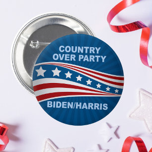 Badge Rond 5 Cm Pays sur le parti Biden Harris