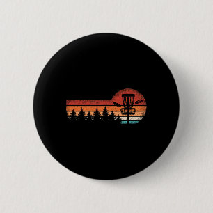 Badge Rond 5 Cm Paysage de golf à disque rétro Arbres Hommes Femme