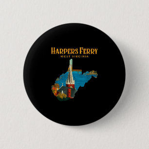 Badge Rond 5 Cm Paysage de Harpers ferry virginie occidentale cart