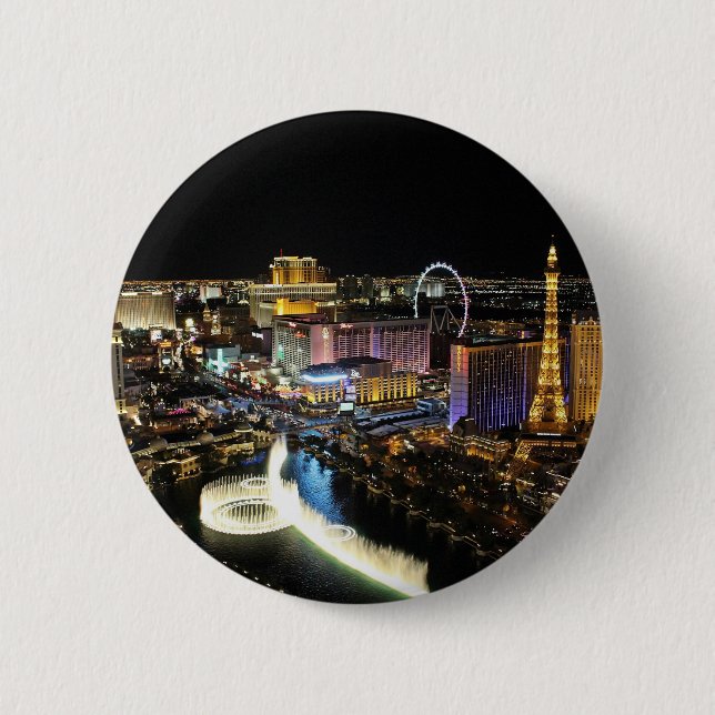 Badge Rond 5 Cm Paysage de Las Vegas (Devant)