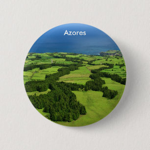 Badge Rond 5 Cm Paysage des Açores
