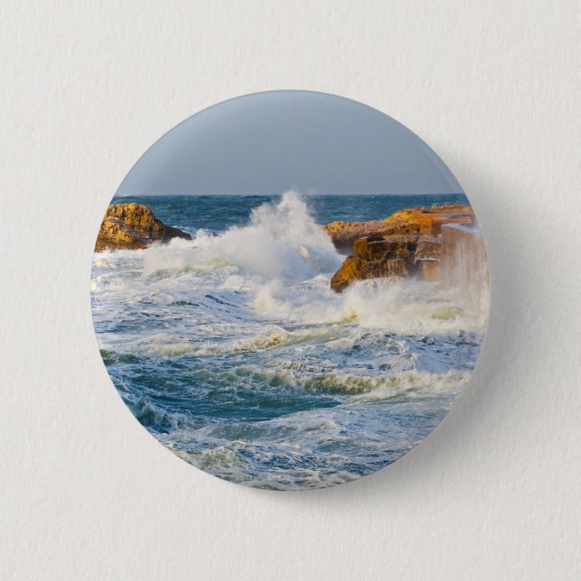 Badge Rond 5 Cm Paysage marin (Devant)