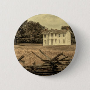 Badge Rond 5 Cm Paysage rural du Sud Maison rurale coloniale rusti