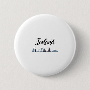 Badge Rond 5 Cm Paysages d'Islande Mode de voyage Vacances Vêtemen