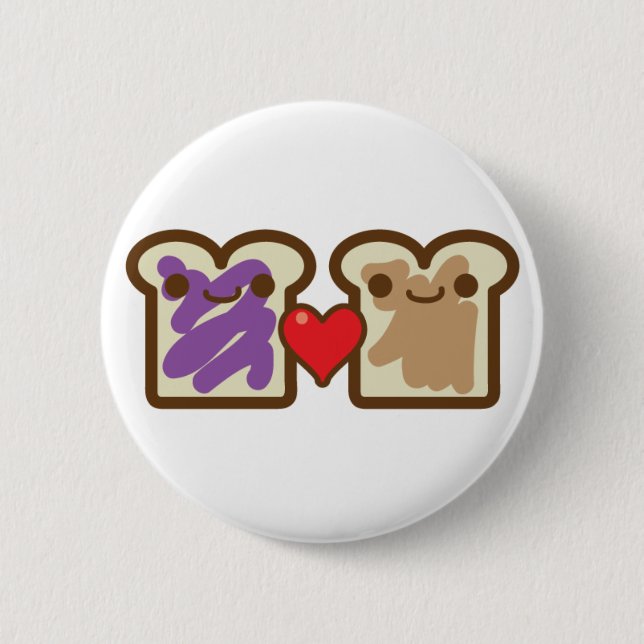 Badge Rond 5 Cm Pb et j (Devant)