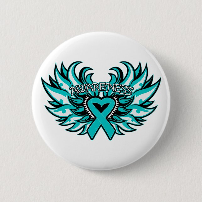 Badge Rond 5 Cm PCOS Sensibilisation Heart Wings.png (Devant)