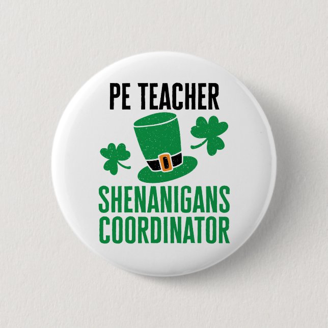 Badge Rond 5 Cm PE Enseignant Shenanigans Coordonnateur Jour de la (Devant)