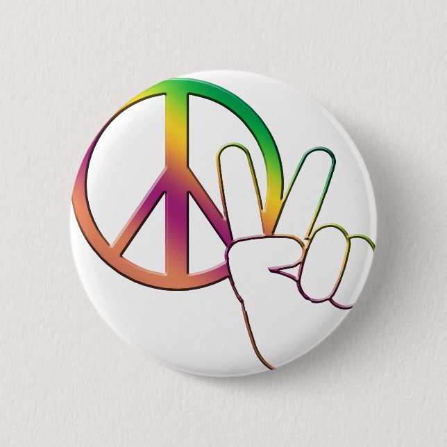 Badge Rond 5 Cm Peace-02 (Devant)