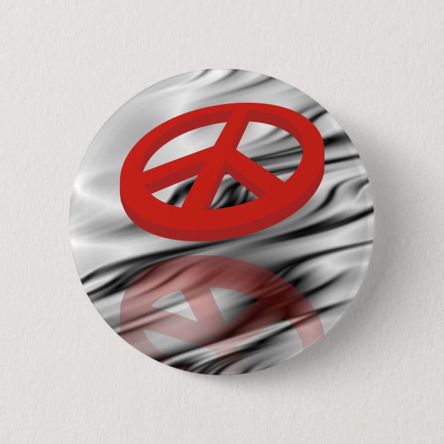 Badge Rond 5 Cm Peace 3D / reflexion (Devant)