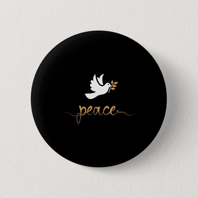 Badge Rond 5 Cm Peace Dove  (Devant)