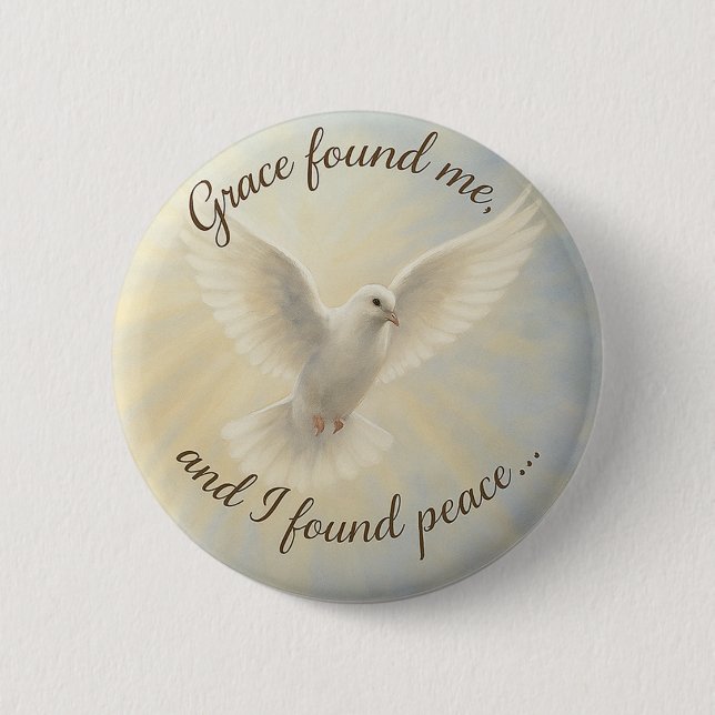 Badge Rond 5 Cm Peace Dove Custom Button Design... (Devant)