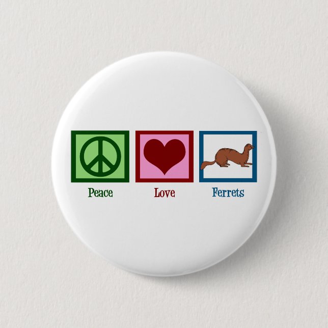 Badge Rond 5 Cm Peace Love (Devant)
