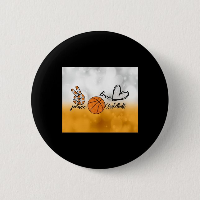 Badge Rond 5 Cm Peace Love Basket (Devant)